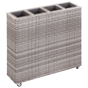 vidaXL sz&uuml;rke polyrattan kerti magas&aacute;gy&aacute;s 4 kasp&oacute;val 80 x 22 x 79 cm