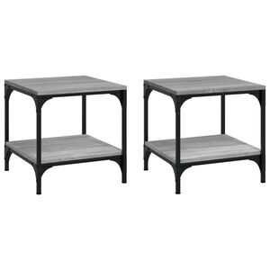 vidaXL 2 db sz&uuml;rke sonoma sz&iacute;nű szerelt fa kisasztal 40 x 40 x 40 cm