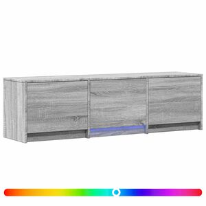 vidaXL LED-es t&eacute;v&eacute;&aacute;llv&aacute;ny 140x34x40 cm Sz&uuml;rke Sonoma M&eacute;rn&ouml;ki fa