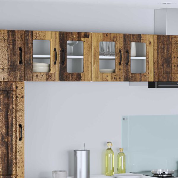 vidaXL Konyhaszekr&eacute;ny polcokkal 2 pcs &Ouml;reg fa 60 x 31 x 40 cm Faanyag