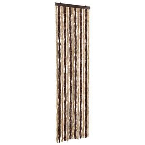 vidaXL b&eacute;zs &eacute;s vil&aacute;gosbarna zsen&iacute;lia rovarf&uuml;gg&ouml;ny 56 x 185 cm