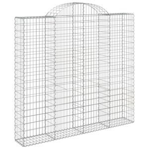 vidaXL &iacute;ves horganyzott vas gabion kos&aacute;r 200x50x180/200 cm