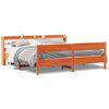 vidaXL viaszbarna t&ouml;m&ouml;r fenyőfa &aacute;gy matrac n&eacute;lk&uuml;l 180 x 200 cm