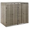 vidaXL sz&uuml;rke polyrattan dupla kerekeskuka t&aacute;rol&oacute;f&eacute;szer 140x80x117 cm
