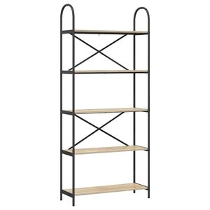 vidaXL K&ouml;nyvespolc Sonoma t&ouml;lgy 80 x 30 x 183 cm Faanyag