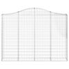 vidaXL 11 db íves horganyzott vas gabion kosár 200x30x140/160 cm