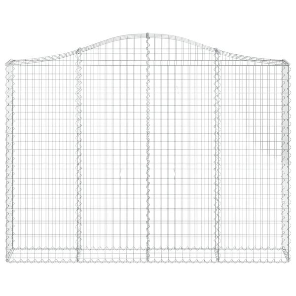 vidaXL 11 db íves horganyzott vas gabion kosár 200x30x140/160 cm