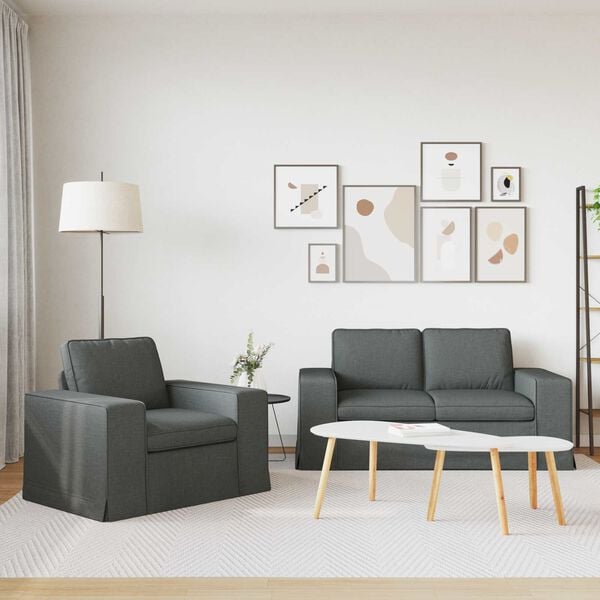 vidaXL Kanap&eacute; 2 pcs S&ouml;t&eacute;tsz&uuml;rke 182 x 80 x 82 cm sz&ouml;vet