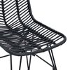 vidaXL &Eacute;tkezősz&eacute;k 2 pcs Fekete 44 x 47 x 85 cm Rattan &eacute;s Vas