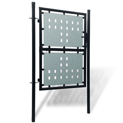 vidaXL fekete kerítés kapu 100 x 225 cm