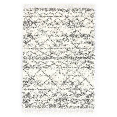 vidaXL bézs-homokszínű bozontos PP berber szőnyeg 160 x 230 cm