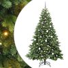vidaXL Mű kar&aacute;csonyfa 300 LED-del &aacute;llv&aacute;nnyal Z&ouml;ld 210 cm PE &eacute;s PVC