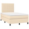 vidaXL kr&eacute;msz&iacute;nű sz&ouml;vet rug&oacute;s &aacute;gy matraccal 120 x 190 cm