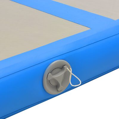 vidaXL kék PVC felfújható tornaszőnyeg pumpával 500 x 100 x 10 cm