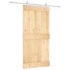 vidaXL Cs&uacute;sz&oacute; ajt&oacute; Term&eacute;szetes &eacute;s Feh&eacute;r 100 x 210 cm Szil&aacute;rd Fenyőfa