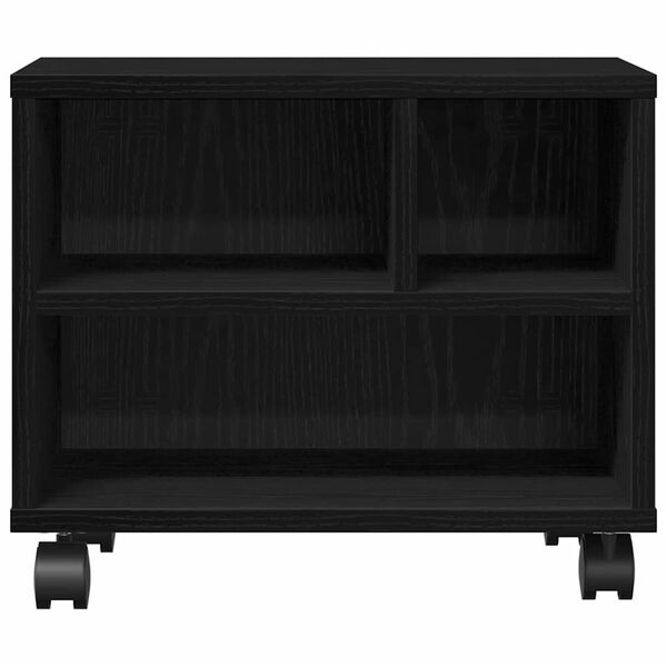 vidaXL Nyomtat&oacute;&aacute;llv&aacute;ny Fekete t&ouml;lgy 41 x 32 x 34,5 cm Faanyag