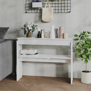 vidaXL magasf&eacute;nyű feh&eacute;r szerelt fa t&aacute;lal&oacute;asztal 102 x 30 x 80 cm