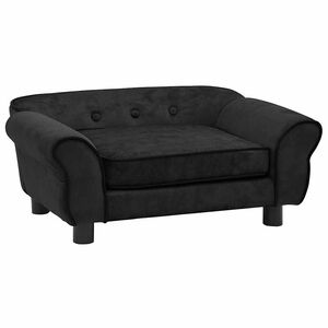 vidaXL fekete pl&uuml;ss kutyakanap&eacute; 72 x 45 x 30 cm