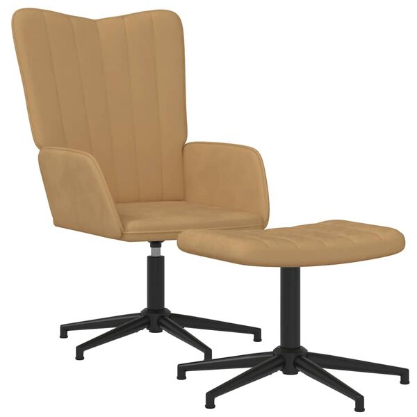 vidaXL barna b&aacute;rsony pihenősz&eacute;k l&aacute;btart&oacute;val