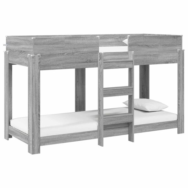 vidaXL Sz&uuml;kidő &aacute;gy matracmal Sz&uuml;rke Sonoma 80 x 190 cm Faanyag