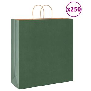 vidaXL 250 db z&ouml;ld pap&iacute;rzacsk&oacute;k foganty&uacute;kkal 45x17x48 cm