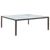 vidaXL barna polyrattan kerti &eacute;tkezőasztal 200 x 200 x 74 cm