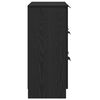 vidaXL Széf fiókkal Fekete tölgy 60 x 30 x 70 cm Faanyag