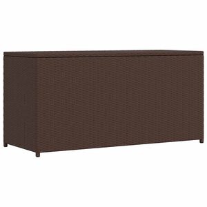 vidaXL barna polyrattan kerti t&aacute;rol&oacute;l&aacute;da 120 x 50 x 60 cm