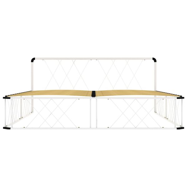 vidaXL feh&eacute;r f&eacute;m &aacute;gykeret 200 x 200 cm