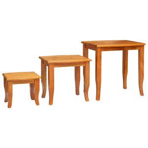 vidaXL F&eacute;szek asztalok 3 db Term&eacute;szetes 60 x 45 x 60,5 cm