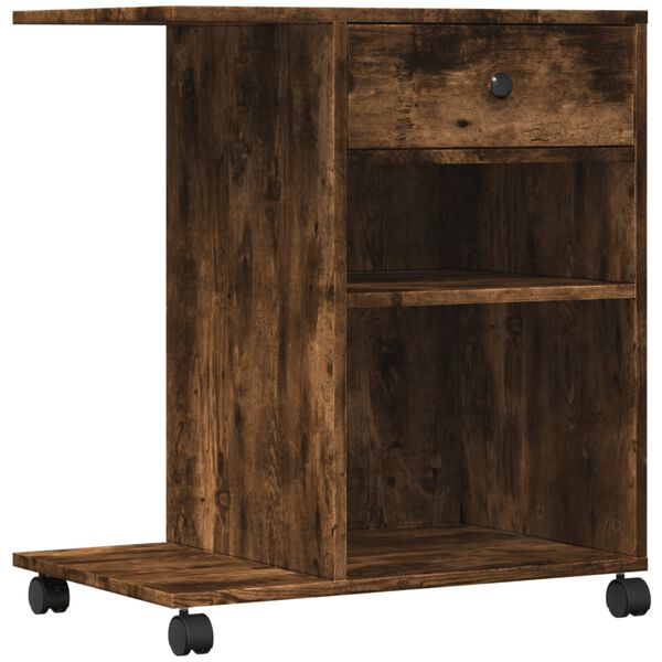 vidaXL f&uuml;st&ouml;s t&ouml;lgy sz&iacute;nű nyomtat&oacute;&aacute;llv&aacute;ny kerekekkel 60x40x68,5 cm