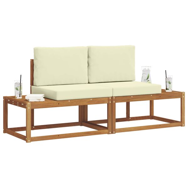 vidaXL K&uuml;lt&eacute;ri kanap&eacute; szett p&aacute;rn&aacute;val 2 pcs Term&eacute;szetes