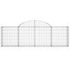 vidaXL 4 db íves horganyzott vas gabion kosár 200x30x60/80 cm