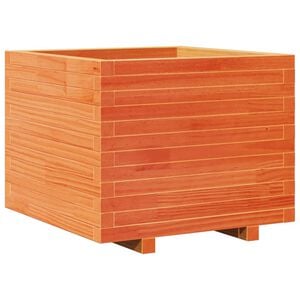 vidaXL viaszbarna t&ouml;m&ouml;r fenyőfa kerti vir&aacute;gl&aacute;da 60 x 60 x 49,5 cm