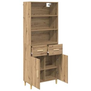 vidaXL Magasfi&uacute; fi&oacute;kkal Artisan t&ouml;lgy 69,5 x 34 x 180 cm Faanyag