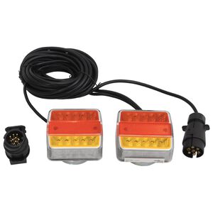 vidaXL 2 db piros ut&aacute;nfut&oacute;l&aacute;mpa LED-izz&oacute;val 10,5 x 7,5 x 10 cm 12 V