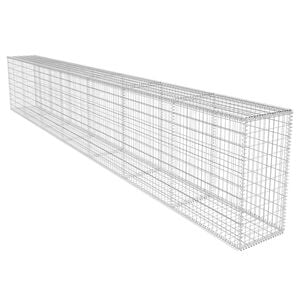 vidaXL horganyzott ac&eacute;l gabion fal fed&eacute;llel 600 x 50 x 100 cm