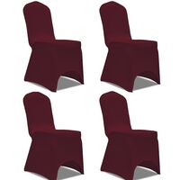 vidaXL 4 db bordó nyújtható székszoknya