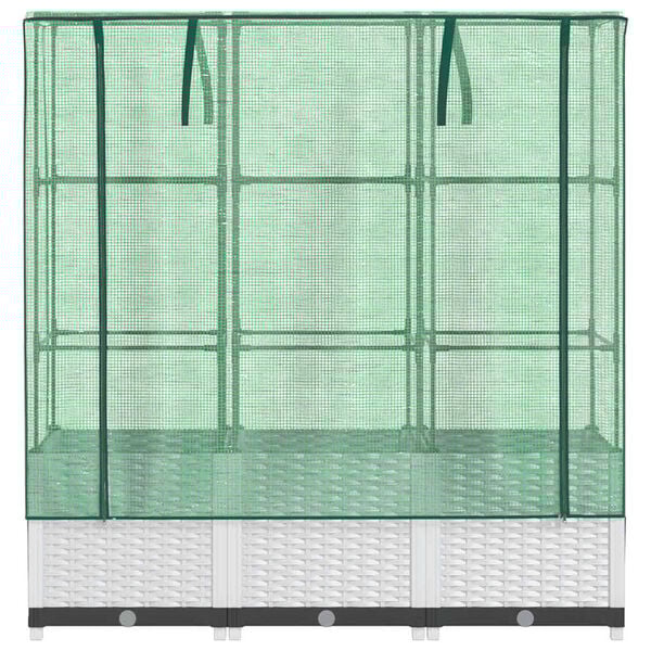 vidaXL rattan megjelen&eacute;sű magas&aacute;gy&aacute;s melegh&aacute;ztakar&oacute;val 120x40x138 cm