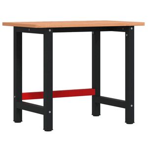vidaXL t&ouml;m&ouml;r b&uuml;kkfa n&eacute;gysz&ouml;g alak&uacute; munkapad 100 x 60 x 81,5 cm