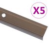 vidaXL 5 db barna L-alak&uacute; alum&iacute;nium l&eacute;pcső&eacute;lv&eacute;dő 90 cm