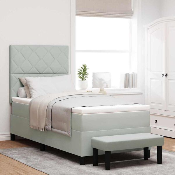 vidaXL Boxrug&oacute;s &aacute;gy matracmal Vil&aacute;gossz&uuml;rke 90 x 200 cm B&aacute;rsony