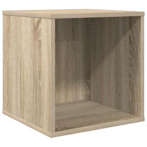 vidaXL Vinyl Album Doboz Sonoma T&ouml;lgy 37 x 36,5 x 38 cm Szerelt Fa
