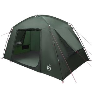 vidaXL Kabin s&aacute;tor tetővel Katonai z&ouml;ld 300 x 210 x 156 cm Poli&eacute;szter
