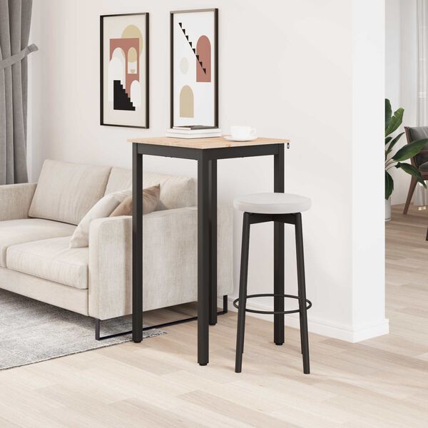 vidaXL B&aacute;rasztal Term&eacute;szetes 60 x 60 x 105 cm T&ouml;m&ouml;r fenyőfa