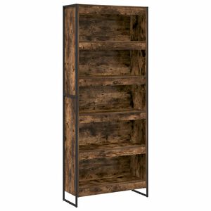 vidaXL K&ouml;nyvespolc 80 x 30 x 189,5 cm Szerelt Fa F&uuml;st&ouml;s t&ouml;lgy