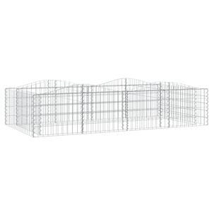 vidaXL &iacute;ves horganyzott vas gabion magas&aacute;gy&aacute;s 200x100x50 cm