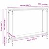 vidaXL Konzolasztal polcokkal Fekete t&ouml;lgy 100 x 22,5 x 75 cm Faanyag