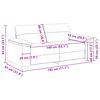 vidaXL 2 &uuml;l&eacute;ses v&aacute;szon kanap&eacute; 140 cm