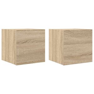 vidaXL 2 db sonoma t&ouml;lgy falra szerelhető TV-szekr&eacute;ny 30,5x30x30 cm